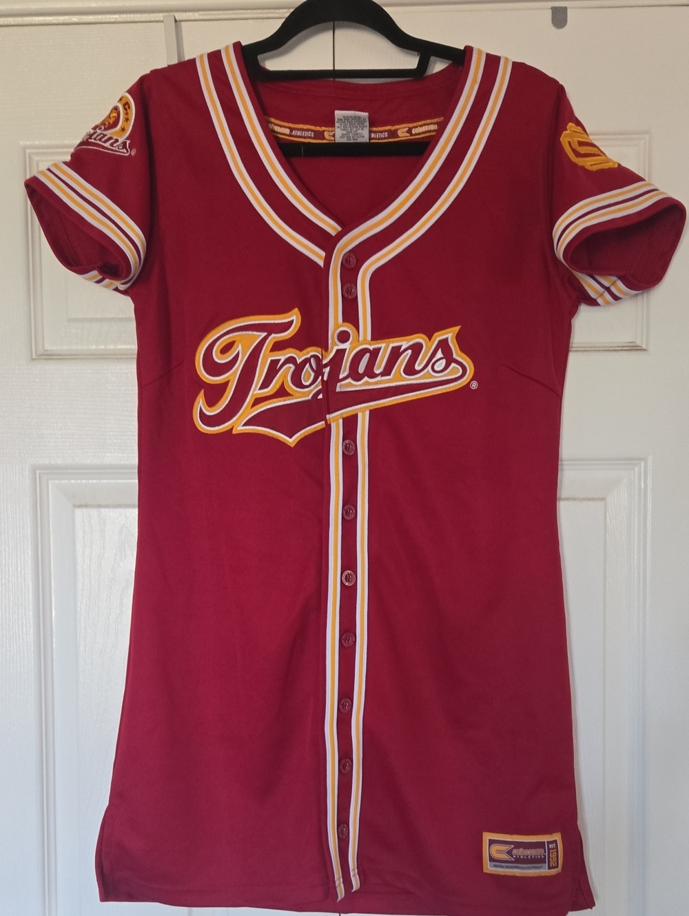 Colosseum USC Red Women's Athletic Top with Yellow Trim